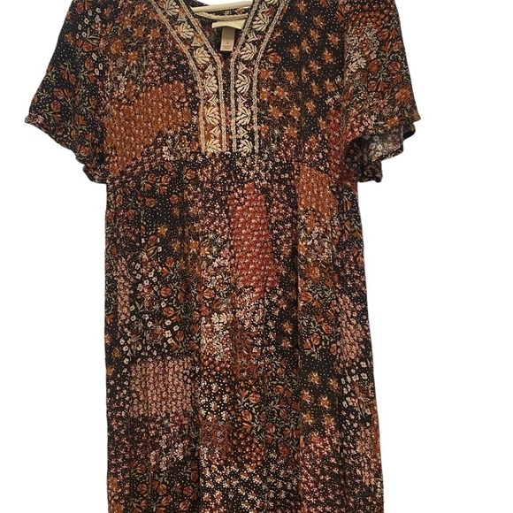 Knox Rose Patchwork Ladies Flowy, Pullover Floral, Casual, Embroidery, Ruffle‎ S - Picture 7 of 16